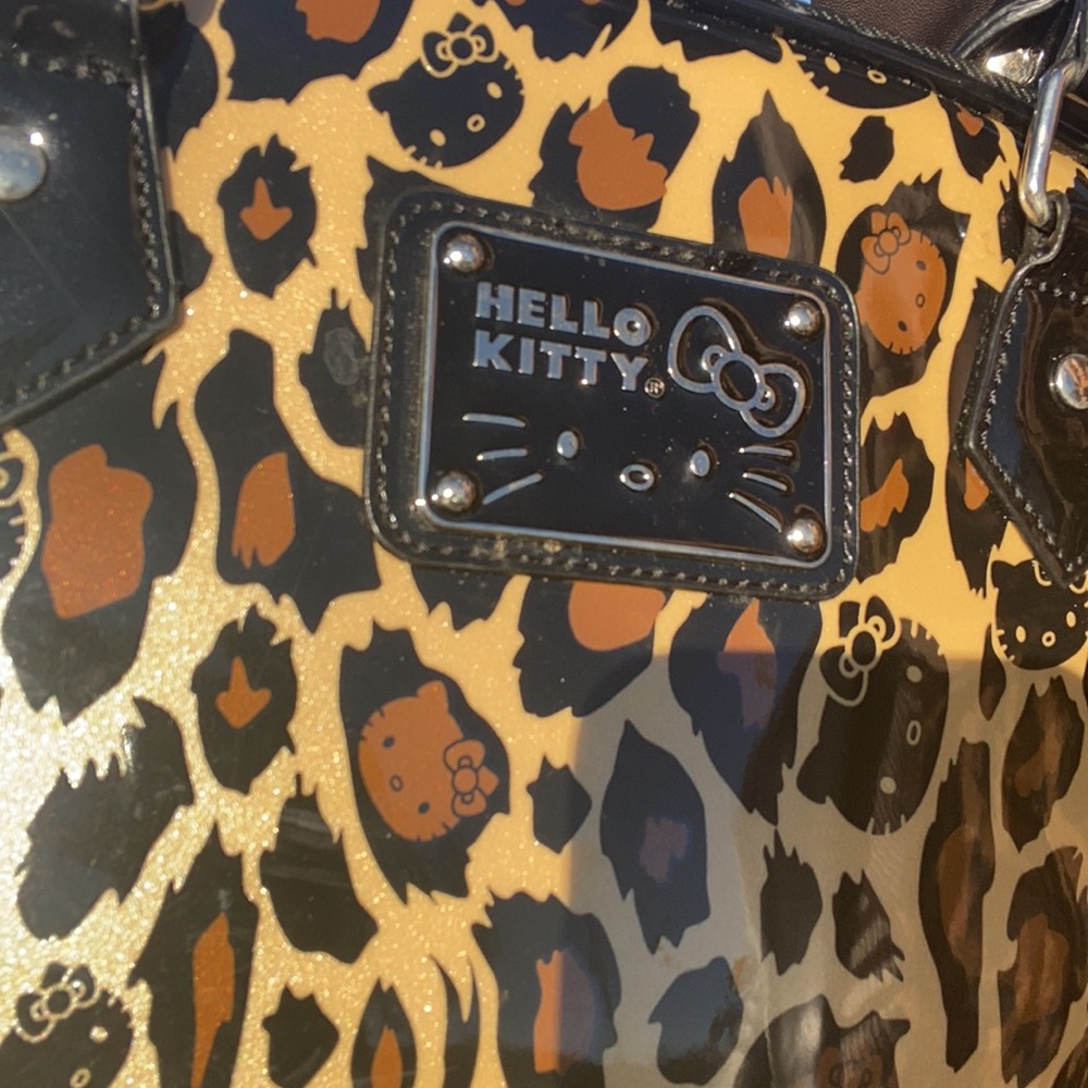 Y2K Loungefly HELLO KITTY BOWLER BAG DOME Leopard SATCHEL CARRYALL WEEKENDER - Picture 7 of 11